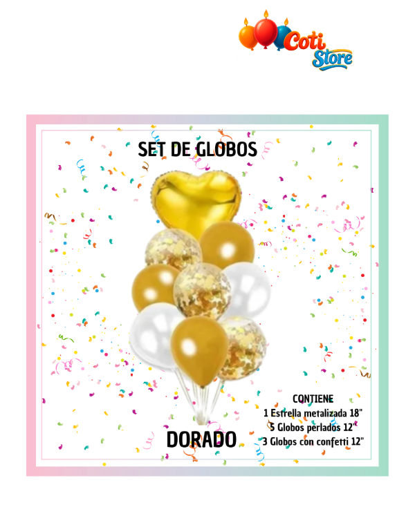Bouquet globos  dorado
