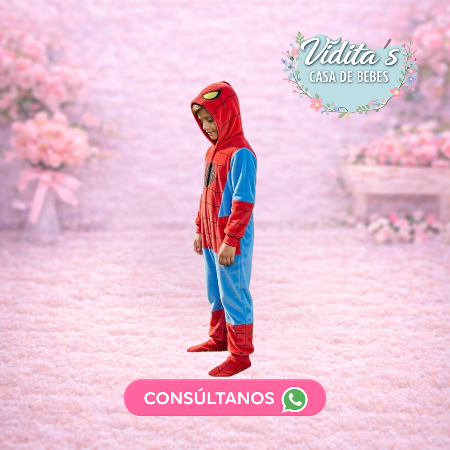 Pijama Infantil Entero Spider-Man con Capucha