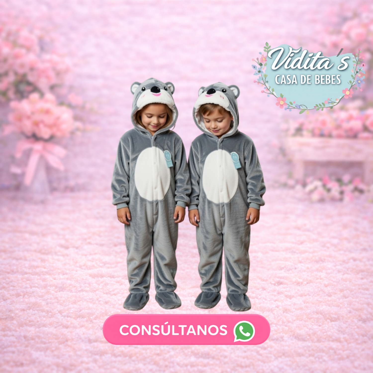 Pijama Infantil Entero Koala con Capucha