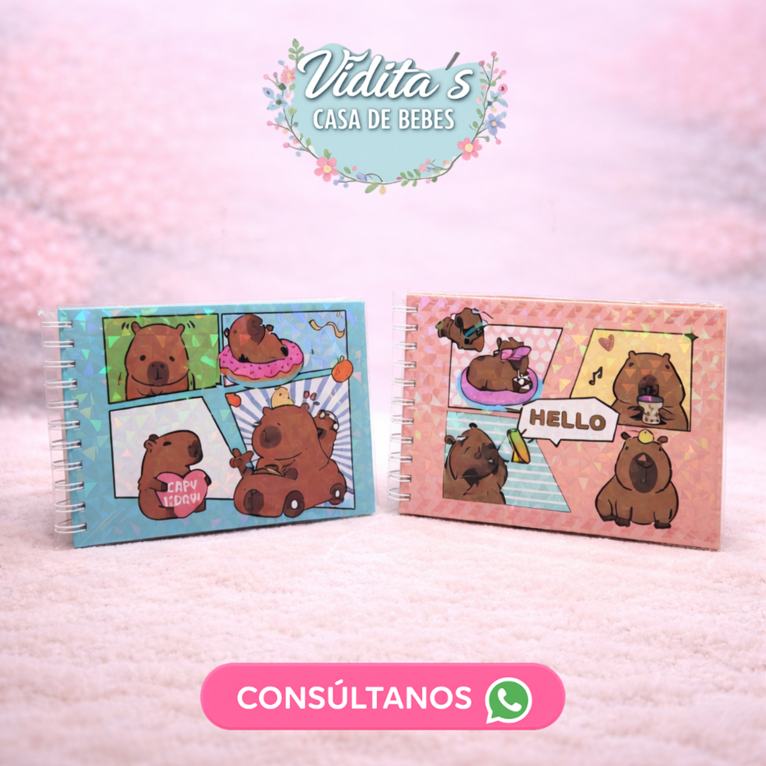 Cuaderno Infantil Capibara Kawaii Anillado Escolar
